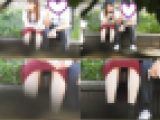 お座りお姉さん発見!!(FHD)大変です!!パンツが見えてますよ154