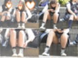 白パン丸見え！！（ＦＨＤ）スマホに夢中のＫちゃん！！大変です！！パンツが見えてますよ特別編１２