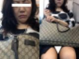 (電車対面）(顔出し)豊かにみのっちゃった○っぱいを強調…短いタイトスカートで攻める…熟な人妻さんを観察してみました!!