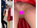 【彼氏持ち美人女子大生】美脚お姉さんのどエロいパンツを盗撮！JD カップル