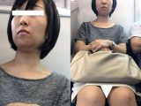 (電車対面）(顔出し)貞淑な感じの人妻OLさん…潤うぷるぷるの…えっちなくちびるを超近距離接写で観察してみました!!