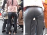 P線くっきりレザーパンツJDちゃん