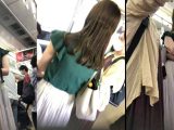 高身長高品質！モデル級清楚スーパーSS美女！可愛いピンクパンティ丸見え！ロングスカート直下型撮影！
