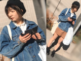 【盗撮】黒髪ショートの美女を街中で付け回して粘着盗撮!!!!!!!