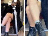 脚を組む美人お姉さんの対面エロ過ぎる生足美脚224