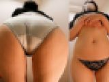 【ワンコイン人妻パンチラ】娘の服を着てきたっていうあまりにも無謀過ぎる若作りおばさん