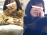 (電車対面）(顔出し）お高級感漂うお洋服をお召になっていらっしゃる熟な人妻さんの…けしからん黒パンストあんよを観察してみました!