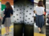 逆さめくり動画２１～膝丈私服OL～