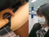 【絶対見て！】正真正銘美少女にガチ痴漢＆逆さ撮り成功