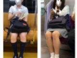 2名のJK風制服美女の対面エロ過ぎるミニスカ生脚132
