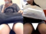 (電車対面）(顔出し）短めスカートをお召になってパンストあんよをくぱぁ～っとひらく人妻OLさんを…2日間にわたって観察してみまし