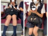 あの超絶JK風制服S級美女の真上・対面からのエロ過ぎるミニスカ生脚135
