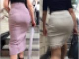 【2名・迫力ヒップのタイスカ着衣尻】