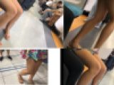 ミニスカ素足にサンダル　生足に興奮