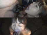 【屋外で乱交フェラ?】【露出連続フェラ抜き】エロ変態かわい子?サオ舐め連続♪最後は口まんこ口内＆顔にザーメンぶっかけ顔射