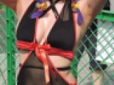 コスプレ2018夏形の良いおっぱい谷間にフル勃起！透け透け【動画】イベント編 4801と4802セット販売