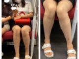 脚フェチ335 美人女子大生の対面エロ過ぎる生足美脚