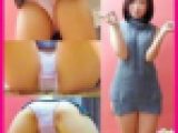 素人パンチラ in 自宅で個人撮影会 vol.029 セクシーニット服モデル 双葉さん「チラリズムっていうか・・・見ちゃってます