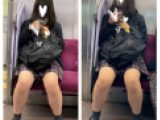 JK風制服美女の対面エロ過ぎるミニスカ生脚174