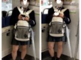 JK風制服美女のエロ過ぎるミニスカ立ち生脚180