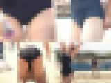 614「がぶり撮り・怒涛のビーチバレー(53)～女子〇生スクール水着編4」