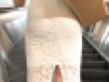 【白タイト透けスカート】大きくてエロいお尻がここにも！ボテっとしたお尻がまたエロい寝バック専用【531】