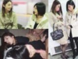 【ダブル痴漢】モデル体型＆美乳！会社帰りのお姉さん美人生保レディ2人組＊ホテル連れ込みイラマ口内発射＆生ハメ中出し【高画質】