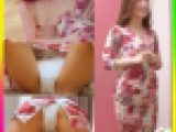 素人パンチラ in 自宅で個人撮影会 vol.050 セクシー系ワンピースドレス☆素人女子大生モデル かりんちゃん　「お尻触りす