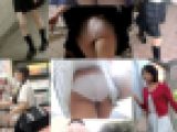 【4人セット】街中めくりP撮り動画 ＝鬼畜スカートめくり
