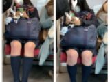 JK風制服美女の対面エロ過ぎるミニスカ生脚203