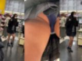 ３人のJK風の逆さパンチラ動画　２８０