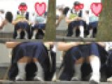 素朴で可愛い！！当然白パン！！（ＦＨＤ）お座りＣちゃん！！大変です！！パンツが見えてますよ特別編８