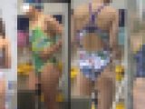 JD水泳部の競泳水着 食い込みプリ穴セット