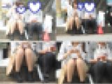 お座りお姉さん発見！！（ＦＨＤ）大変です！！パンツが見えてますよ１５３
