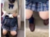 JK風制服美女の真上からのエロ過ぎるミニスカ生脚226
