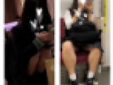 2名のJK風制服美女の対面エロ過ぎるミニスカ生脚245