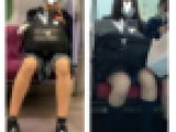 2名のJK風制服美女の対面エロ過ぎる生足美脚252