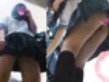 《希少レベルCC》ロリ系女子を前後からバッチリ生パンツ丸見えパンチラ盗撮?