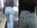セクシーデニム13＊いやらしい食い込みを見せる薄手のデニムお姉さん