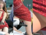 【フェチ動画】東●オート●ロン2022史上最強セクシーブースの美女コンパニオン達の共演!ミニスカタイツ越しの●●の56分!