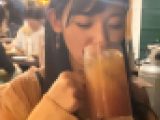 かわいくてノリがよくてエロい浮かれた女子大生とお酒飲んでほろ酔いセックス 膣内に射精しました