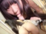 かりんちゃんシリーズ⑧(完)　ヒョウ柄Ｖフロント　ネコ耳姿でディルドーフェラ