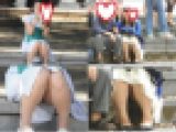 お座りお姉さん発見!!(FHD)大変です!!パンツが見えてますよ159