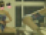 【4K】競泳水泳部の飛び込みとハイレグ練習水着のプールサイド