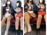 脚フェチ455  仲良し2人組みの美人女子大生の対面エロ過ぎる生脚パンスト美脚
