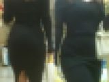 黒ワンピのセクシーお姉さんを大追跡＊妖艶な細身に張り出る迫力尻についつい目を奪われる