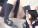 制服J○ 色白美人 パンモロ 超接写撮影