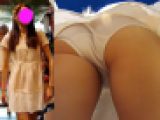 【再編集60fpsリマスター】フルHD高画質パンチラ逆さ撮り046　ザ・ホワイトパンティーJDちゃん