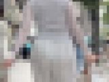 【プレミアムクラス】透けパン、セレブな外国人ママ！お尻のお肉が、ぶるんぶるん！