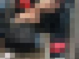 黒ﾀｲﾂ腹見せﾉｰｽﾘｰﾌﾞ3人女良!!電女良視姦＾＾